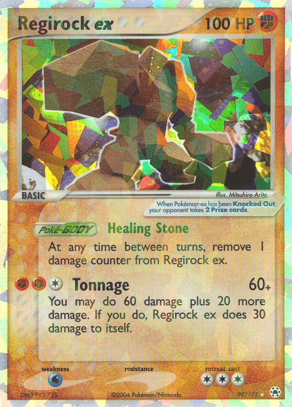 98, EX: Hidden Legends, Fighting, Holofoil, Ultra Rare, Water[×2] Regirock ex (98/101) [EX: Hidden Legends] - Trading Card World