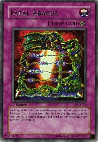 1st Edition, Continuous Trap, Legacy of Darkness, Rare, Trap, Unlimited Fatal Abacus [LOD-011] Rare - Trading Card World