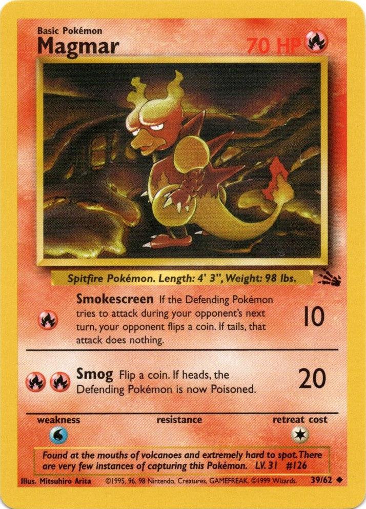 39, Fire, Fossil Unlimited, Normal, Uncommon, Water[×2] Magmar (39/62) [Fossil Unlimited] - Trading Card World