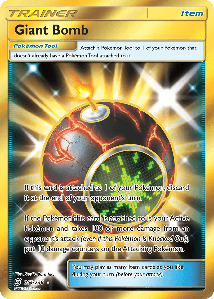 251, Holofoil, Item, Secret Rare, Sun & Moon: Unified Minds Giant Bomb (251/236) [Sun & Moon: Unified Minds] - Trading Card World
