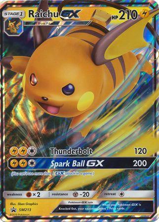 Fighting[×2], Holofoil, Lightning, Metal[-20], Promo, SM213, Sun & Moon: Black Star Promos Raichu GX (SM213) (Jumbo Card) [Sun & Moon: Black Star Promos] - Trading Card World