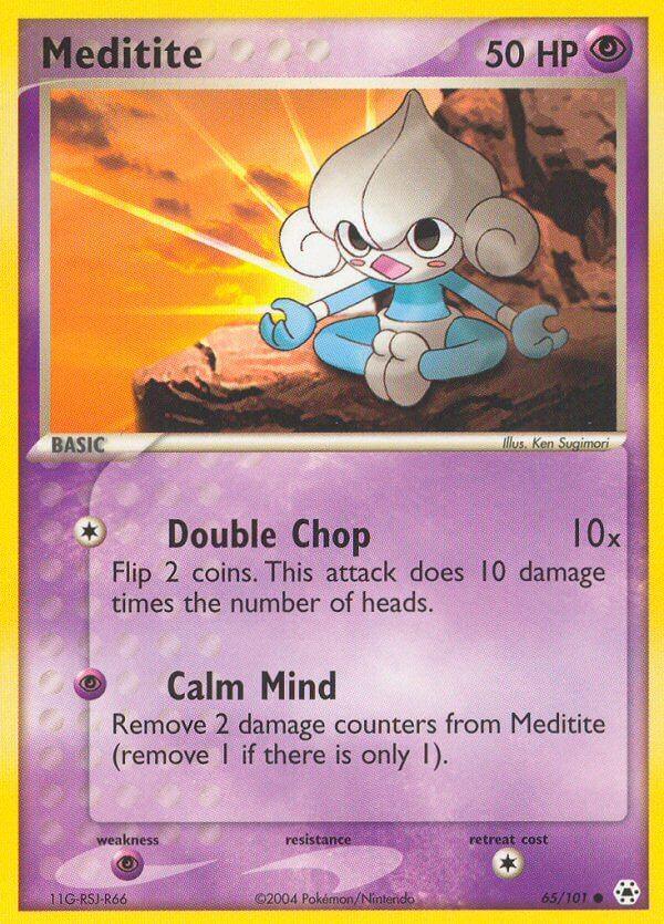 65, Common, EX: Battle Stadium, Normal, Psychic, Psychic[×2] Meditite (65/101) [EX: Battle Stadium] - Trading Card World