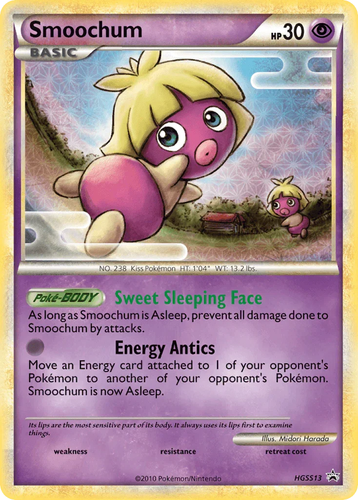 Black Star Promo, HeartGold & SoulSilver: Black Star Promos, HGSS13, Holofoil, Psychic Smoochum (HGSS13) [HeartGold & SoulSilver: Black Star Promos] - Trading Card World