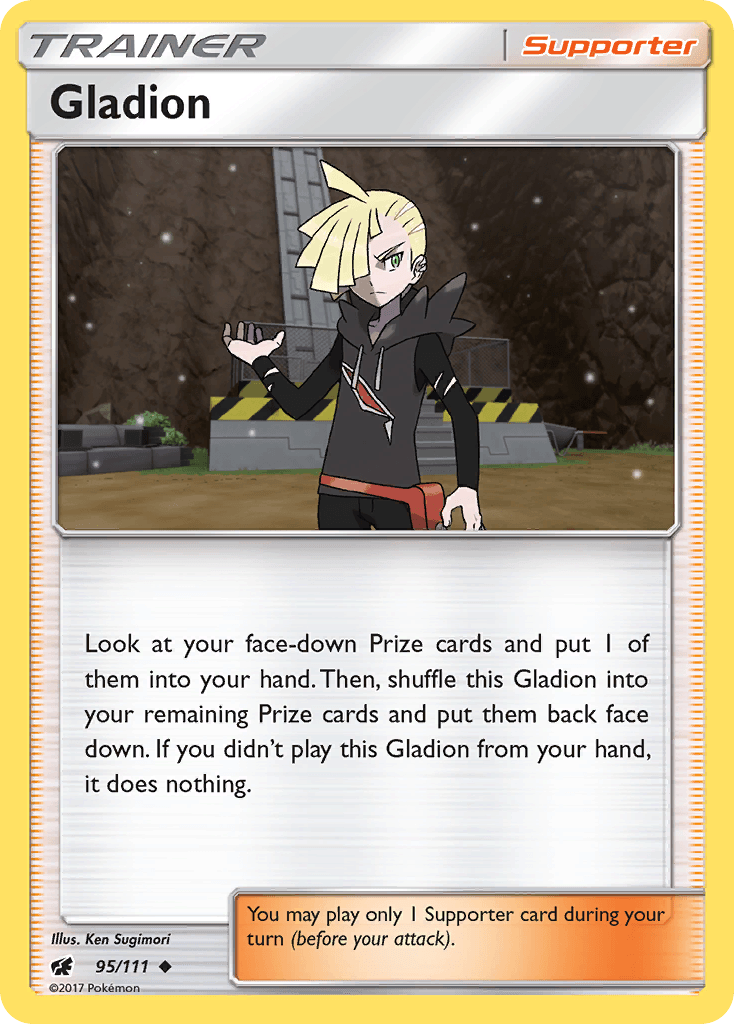 95, Normal, Reverse Holofoil, Sun & Moon: Crimson Invasion, Supporter, Uncommon Gladion (95/111) [Sun & Moon: Crimson Invasion] - Trading Card World