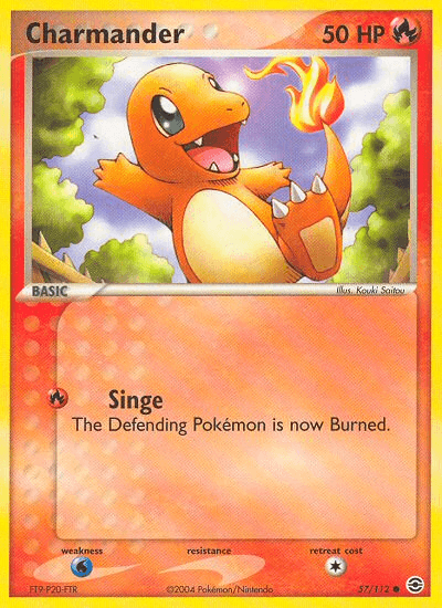57, Common, EX: FireRed & LeafGreen, Fire, Normal, Reverse Holofoil, Water[×2] Charmander (57/112) [EX: FireRed & LeafGreen] - Trading Card World