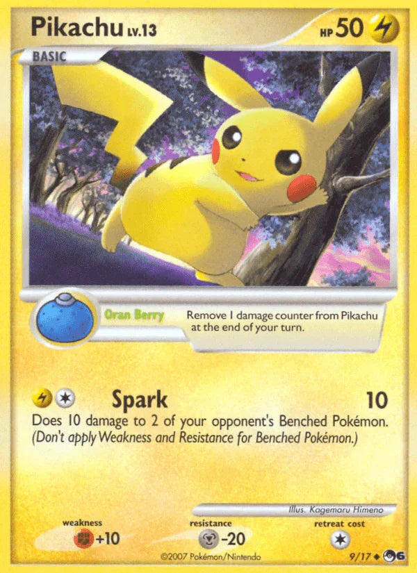 Common, Fighting[+10], Holofoil, Lightning, Metal[-20], Normal, POP Series 6 Pikachu (9/17) [POP Series 6] - Trading Card World