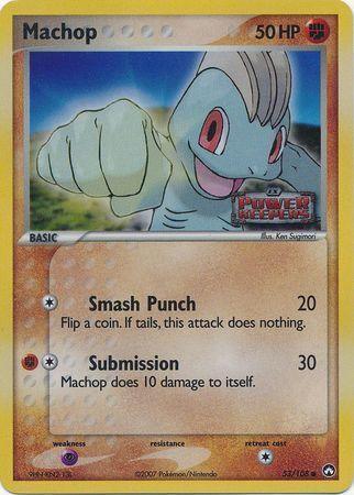 53, Common, EX: Power Keepers, Fighting, Psychic[×2], Reverse Holofoil Machop (53/108) (Stamped) [EX: Power Keepers] - Trading Card World