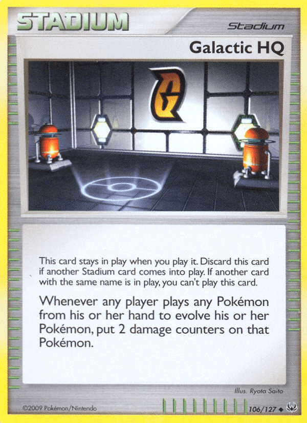 106, Normal, Platinum: Base Set, Reverse Holofoil, Stadium, Uncommon Galactic HQ (106/127) [Platinum: Base Set] - Trading Card World