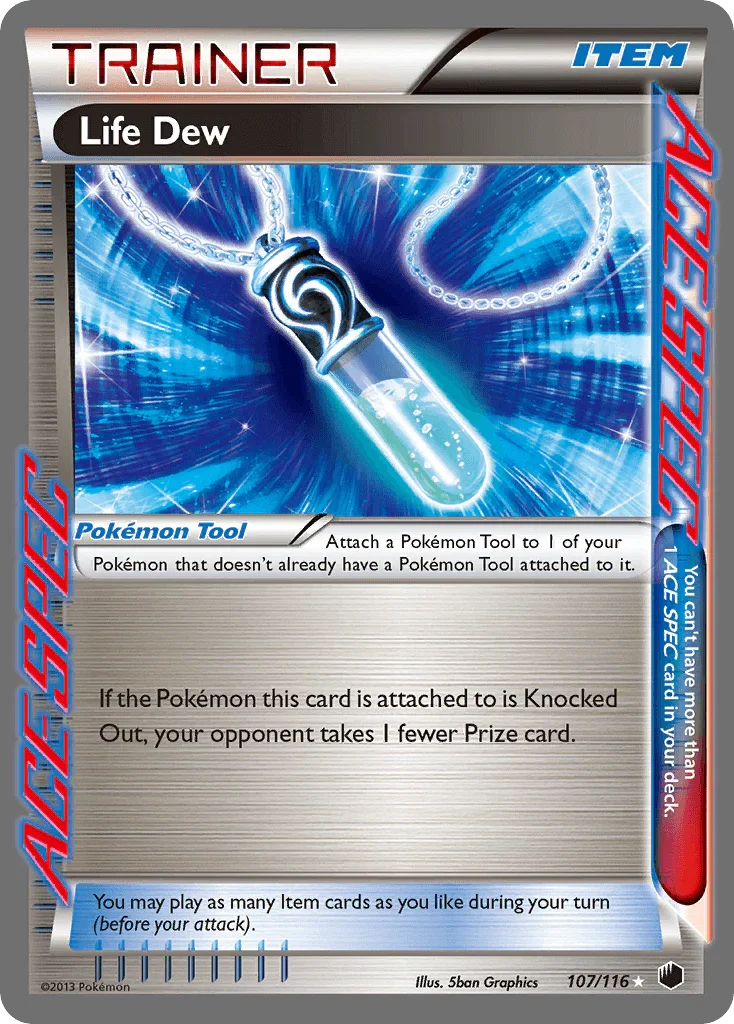 Black & White: Plasma Freeze, Holofoil, Item, Rare Ace Life Dew (107/116) [Black & White: Plasma Freeze] - Trading Card World