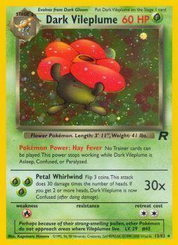 13, Fire[×2], Grass, Holo Rare, Holofoil, Team Rocket Unlimited Dark Vileplume (13/82) [Team Rocket Unlimited] - Trading Card World