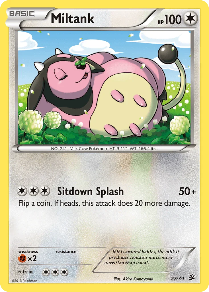 27, Colorless, Common, Fighting[×2], Normal, XY: Kalos Starter Set Miltank (27/39) [XY: Kalos Starter Set] - Trading Card World