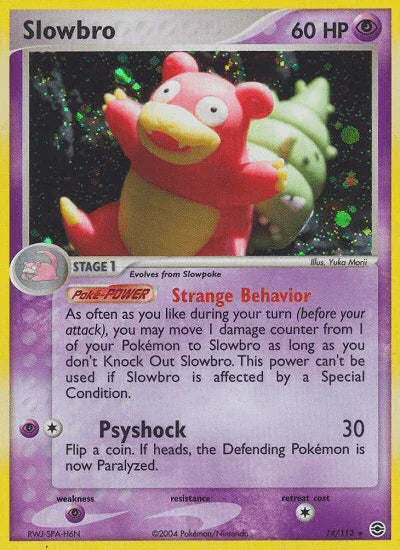 14, EX: FireRed & LeafGreen, Holo Rare, Holofoil, Psychic, Psychic[×2], Reverse Holofoil Slowbro (14/112) [EX: FireRed & LeafGreen] - Trading Card World