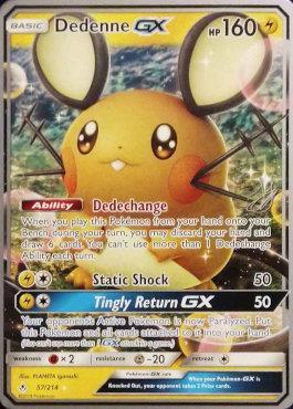 57, Fighting[×2], Lightning, Metal[-20], Normal, Ultra Rare, World Championships 2019 Dedenne GX (57/214) (Perfection - Henry Brand) [World Championships 2019] - Trading Card World