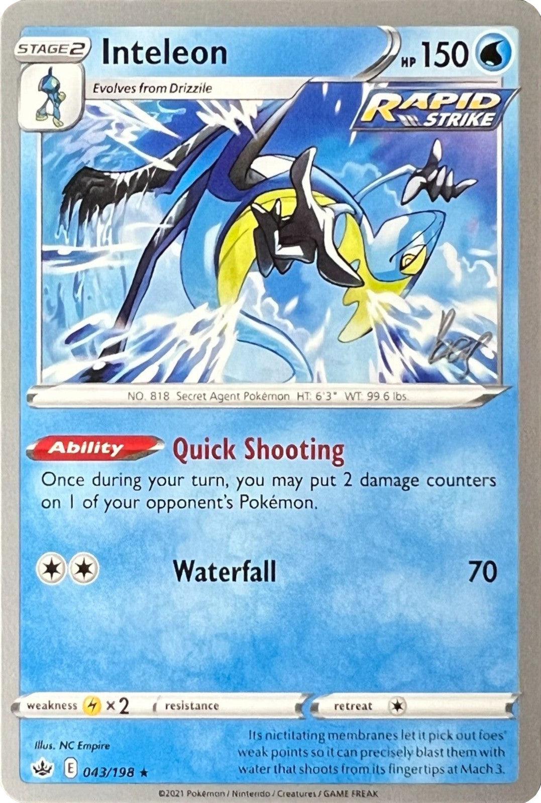 043, Lightning [x2], Normal, Rare, Water, World Championships 2022 Inteleon (043/198) (Cheryl Again - Sebastian Lashmet) [World Championships 2022] - Trading Card World