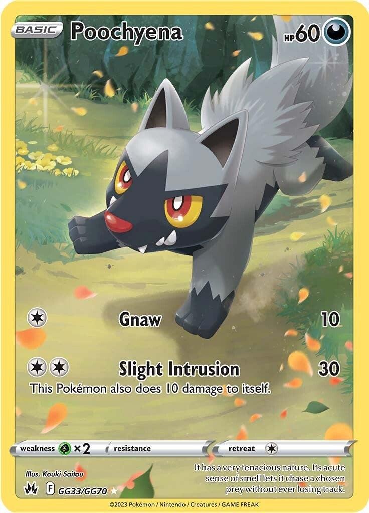 Darkness, GG33, Gx2, Holo Rare, Holofoil, Sword & Shield: Crown Zenith Poochyena (GG33/GG70) [Sword & Shield: Crown Zenith] - Trading Card World