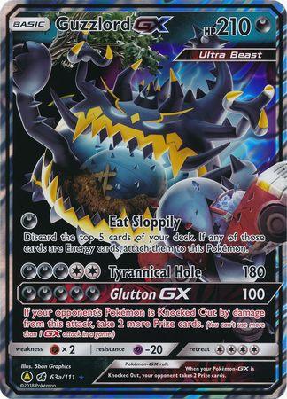 63a, Darkness, Fighting[×2], Holofoil, Promo, Psychic[-20], Sun & Moon: Crimson Invasion Guzzlord GX (63a/111) (Jumbo Card) [Sun & Moon: Crimson Invasion] - Trading Card World