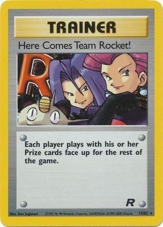 15, Holo Rare, Holofoil, Team Rocket Unlimited, Trainer Here Comes Team Rocket! (15/82) [Team Rocket Unlimited] - Trading Card World