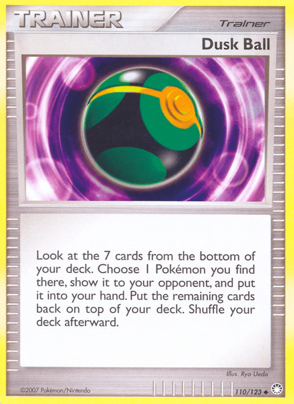 110, Diamond & Pearl: Mysterious Treasures, Item, Normal, Reverse Holofoil, Uncommon Dusk Ball (110/123) [Diamond & Pearl: Mysterious Treasures] - Trading Card World