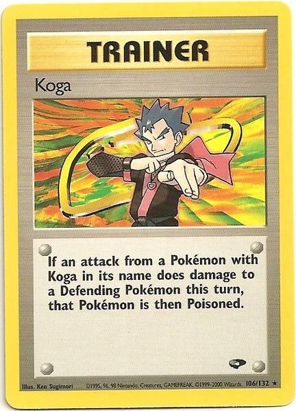 106, Gym Challenge Unlimited, Normal, Rare, Trainer Koga (106/132) [Gym Challenge Unlimited] - Trading Card World