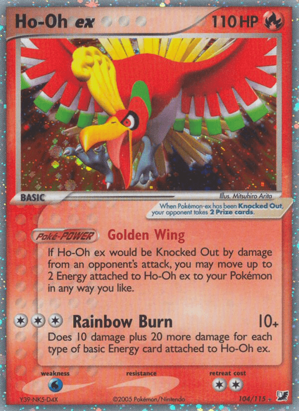 EX: Unseen Forces, Fire, Holofoil, Ultra Rare, Water[×2] Ho-Oh ex (104/115) [EX: Unseen Forces] - Trading Card World