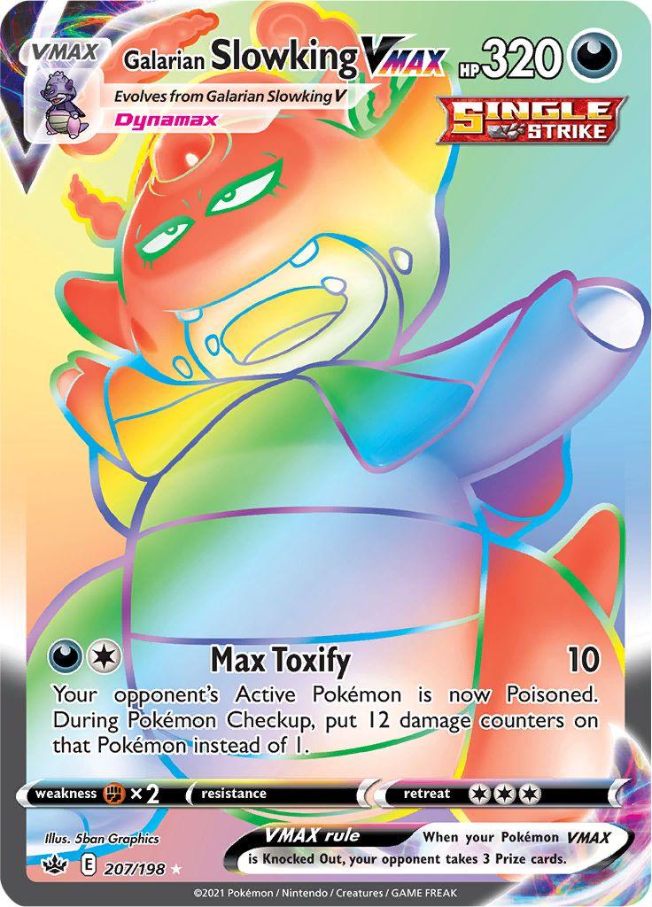 207, Darkness, Fighting [x2], Holofoil, Secret Rare, Sword & Shield: Chilling Reign Galarian Slowking VMAX (207/198) [Sword & Shield: Chilling Reign] - Trading Card World