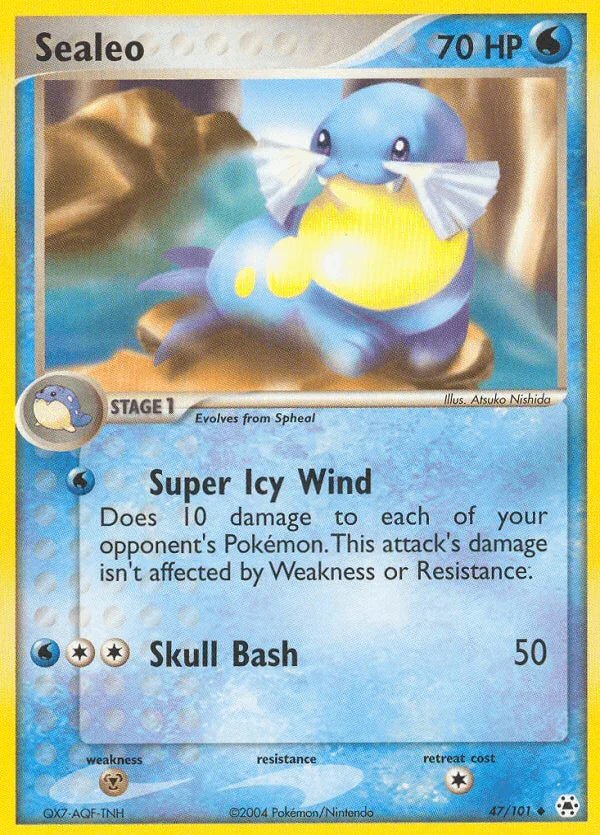 47, EX: Hidden Legends, Metal[×2], Normal, Reverse Holofoil, Uncommon, Water Sealeo (47/101) [EX: Hidden Legends] - Trading Card World
