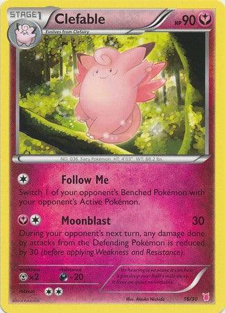 16, Darkness[-20], Fairy, Metal[×2], Normal, Promo, XY: Trainer Kit 1 - Wigglytuff Clefable (16/30) [XY: Trainer Kit 1 - Wigglytuff] - Trading Card World