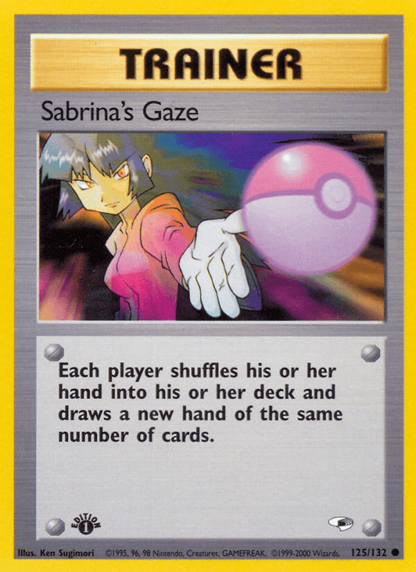 125, 1st Edition Normal, Common, Gym Heroes 1st Edition, Item Sabrina's Gaze (125/132) [Gym Heroes 1st Edition] - Trading Card World