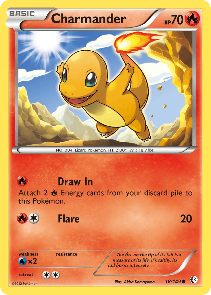 18, Black & White: Boundaries Crossed, Common, Fire, Normal, Reverse Holofoil, Water[×2] Charmander (18/149) [Black & White: Boundaries Crossed] - Trading Card World