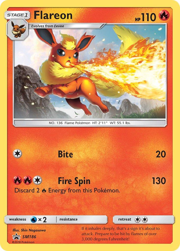 Black Star Promo, Fire, Normal, SM186, Sun & Moon: Black Star Promos, Water[×2] Flareon (SM186) [Sun & Moon: Black Star Promos] - Trading Card World