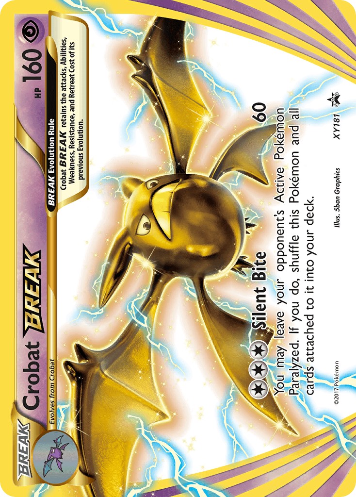 Holofoil, Promo, Psychic, XY181, XY: Black Star Promos Crobat BREAK (XY181) [XY: Black Star Promos] - Trading Card World