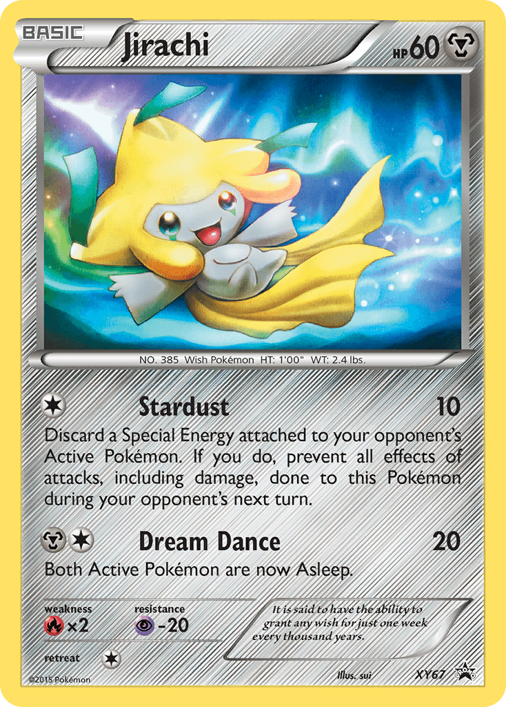 Fire [x2], Holofoil, Metal, Promo, Psychic [-20], XY67, XY: Black Star Promos Jirachi (XY67) [XY: Black Star Promos] - Trading Card World