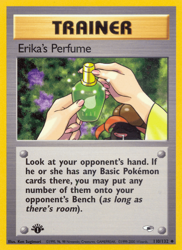 110, 1st Edition Normal, Gym Heroes 1st Edition, Item, Uncommon Erika's Perfume (110/132) [Gym Heroes 1st Edition] - Trading Card World