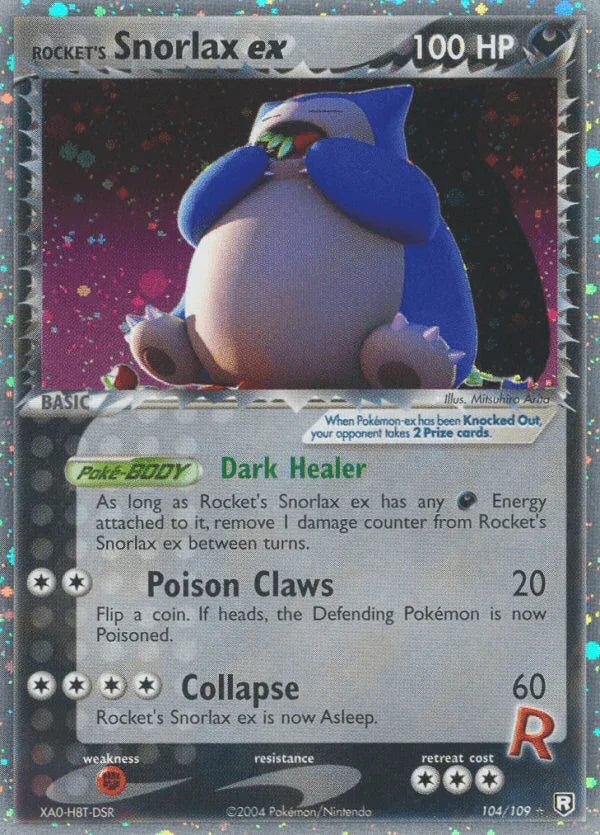 Darkness, EX: Team Rocket Returns, Fighting[×2], Holofoil, Ultra Rare Rocket's Snorlax ex (104/109) [EX: Team Rocket Returns] - Trading Card World