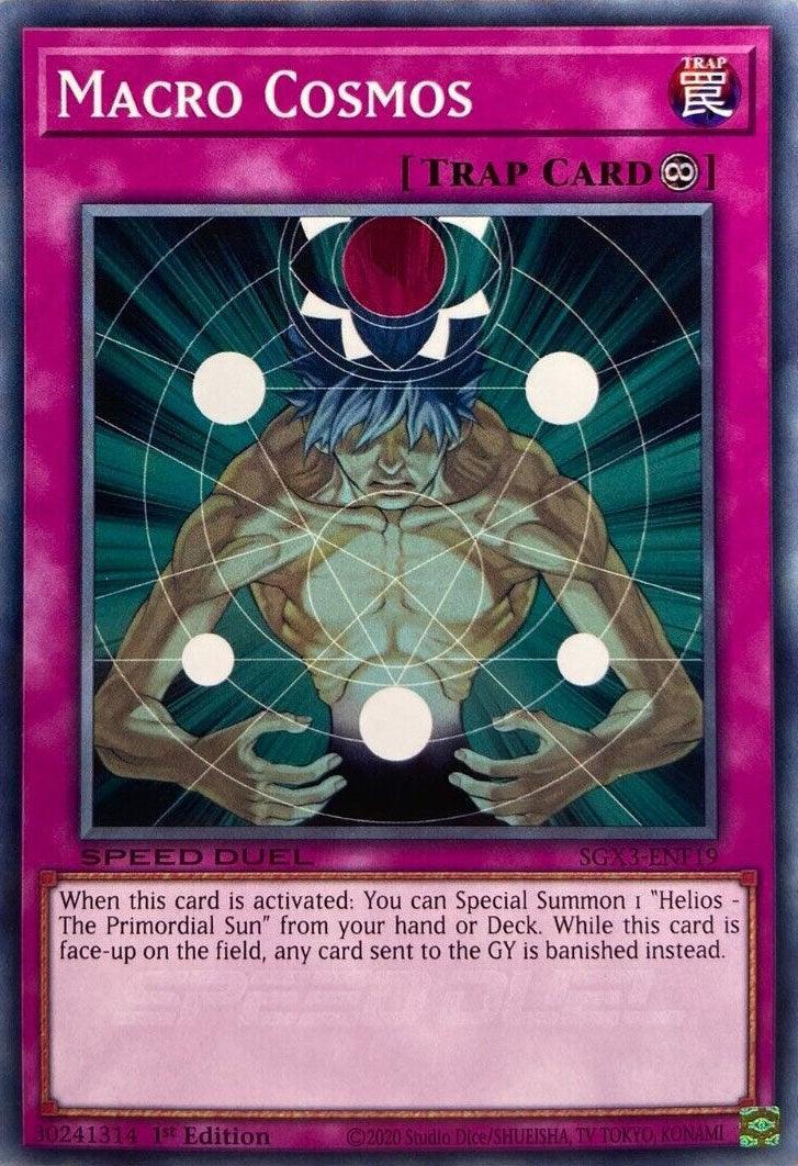 1st Edition, Common, Continuous Trap, Speed Duel GX: Duelists of Shadows, Trap Macro Cosmos [SGX3-ENF19] Common - Trading Card World