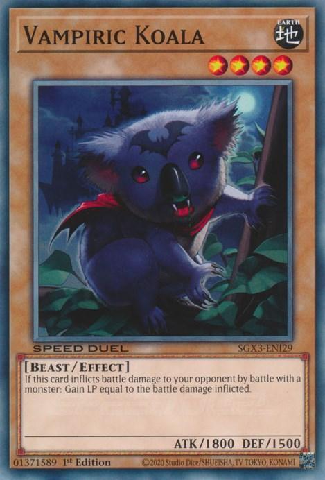 1st Edition, Beast, Common, Earth, Effect Monster, Speed Duel GX: Duelists of Shadows Vampiric Koala [SGX3-ENI29] Common - Trading Card World