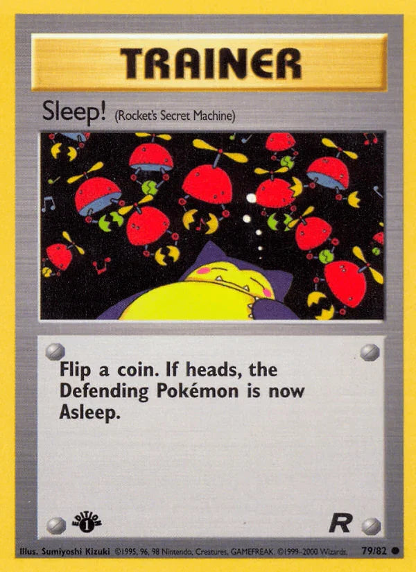 1st Edition Normal, 79, Common, Team Rocket 1st Edition, Trainer Sleep! (79/82) [Team Rocket 1st Edition] - Trading Card World