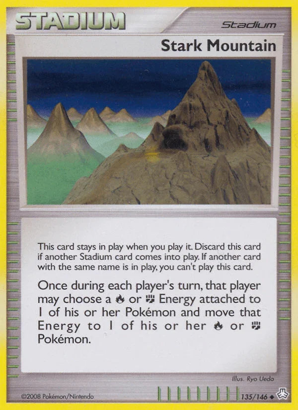 135, Diamond & Pearl: Legends Awakened, Normal, Reverse Holofoil, Stadium, Uncommon Stark Mountain (135/146) [Diamond & Pearl: Legends Awakened] - Trading Card World