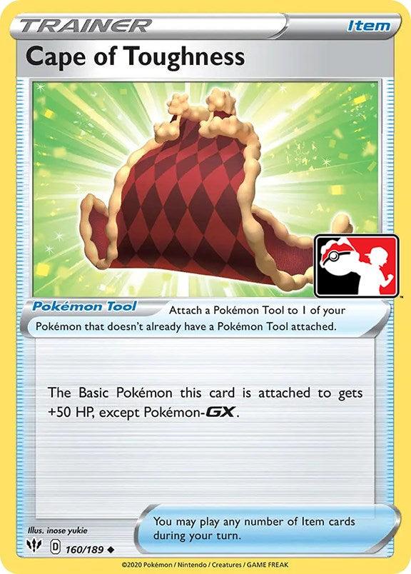 160, Holofoil, Normal, Prize Pack Series One, Tool, Uncommon Cape of Toughness (160/189) [Prize Pack Series One] - Trading Card World