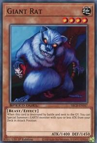 1st Edition, Beast, Common, Earth, Effect Monster, Speed Duel: Battle City Box Giant Rat [SBCB-EN047] Common - Trading Card World