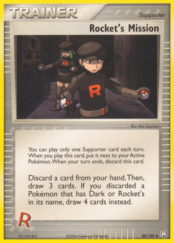 88, EX: Team Rocket Returns, Normal, Supporter, Uncommon Rocket's Mission (88/109) [EX: Team Rocket Returns] - Trading Card World