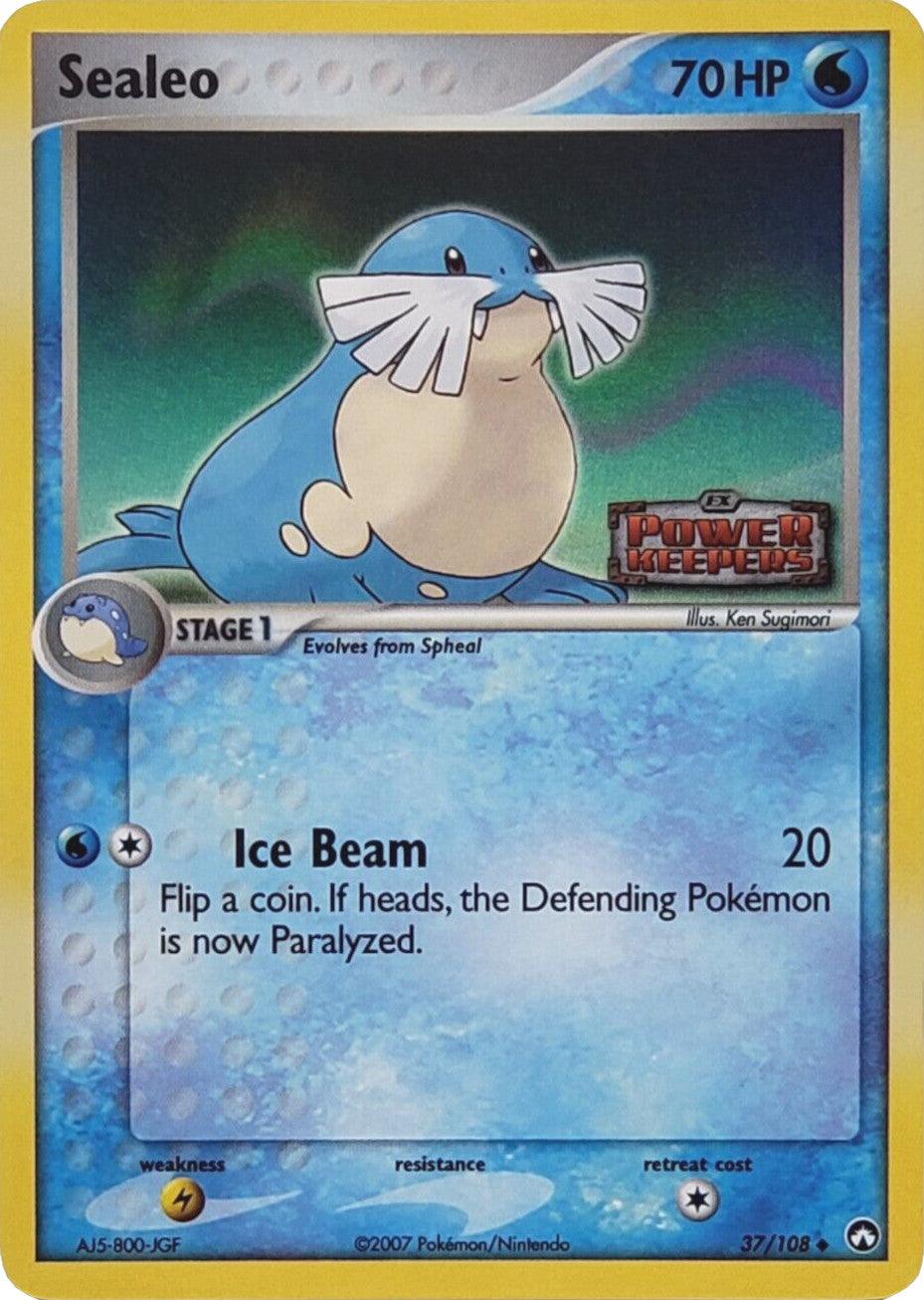 37, EX: Power Keepers, Lightning, Reverse Holofoil, Uncommon, Water Sealeo (37/108) (Stamped) [EX: Power Keepers] - Trading Card World