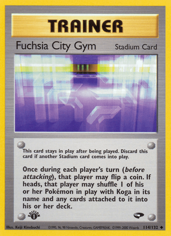 114, 1st Edition Normal, Gym Challenge 1st Edition, Stadium, Uncommon Fuchsia City Gym (114/132) [Gym Challenge 1st Edition] - Trading Card World