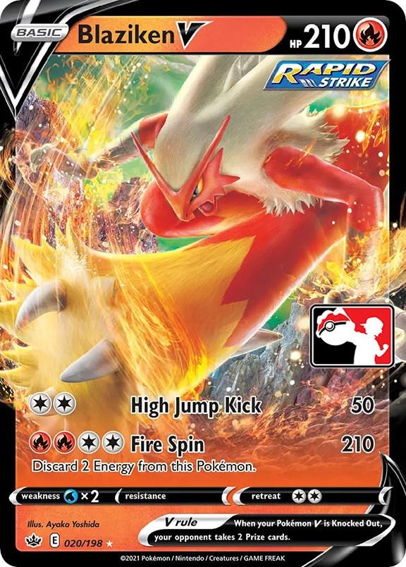 020, Fire, Holofoil, Prize Pack Series One, Ultra Rare, Water [x2] Blaziken V (020/198) [Prize Pack Series One] - Trading Card World