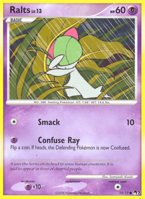 15, Common, Normal, POP Series 7, Psychic, Psychic[+10] Ralts (15/17) [POP Series 7] - Trading Card World