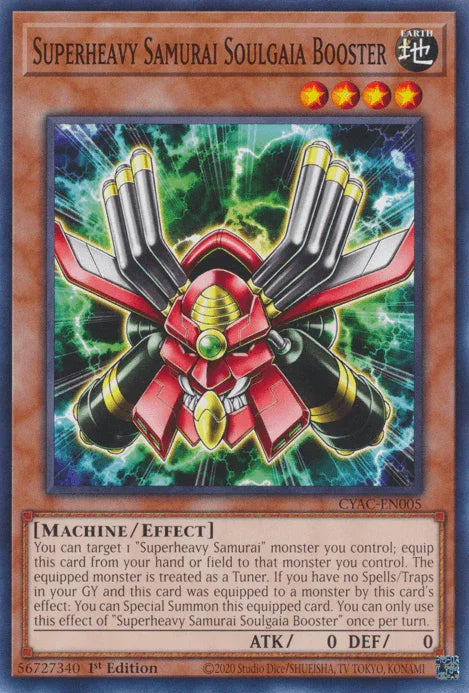 1st Edition, Common, Cyberstorm Access, Earth, Effect Monster, Machine Superheavy Samurai Soulgaia Booster [CYAC-EN005] Common - Trading Card World