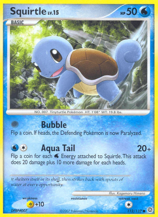 112, Common, Diamond & Pearl: Secret Wonders, Lightning[+10], Normal, Reverse Holofoil, Water Squirtle (112/132) [Diamond & Pearl: Secret Wonders] - Trading Card World