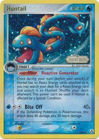 18, EX: Legend Maker, Lightning[×2], Rare, Reverse Holofoil, Water Huntail (18/92) (Stamped) [EX: Legend Maker] - Trading Card World