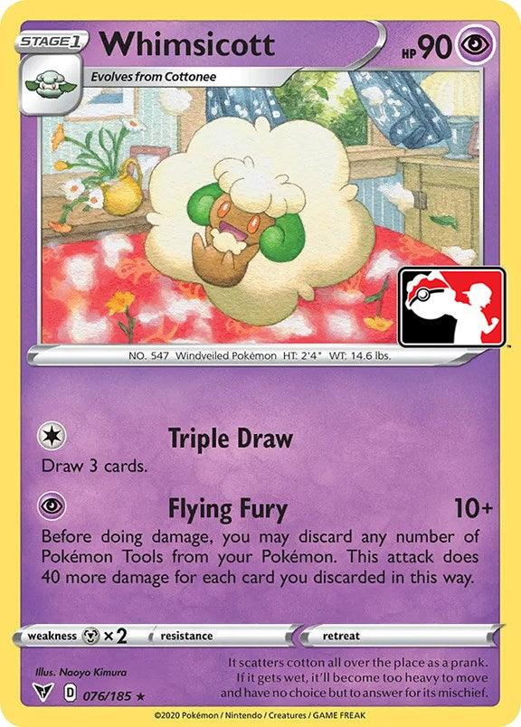 076, Metal [x2], Normal, Prize Pack Series One, Psychic, Rare Whimsicott (076/185) [Prize Pack Series One] - Trading Card World