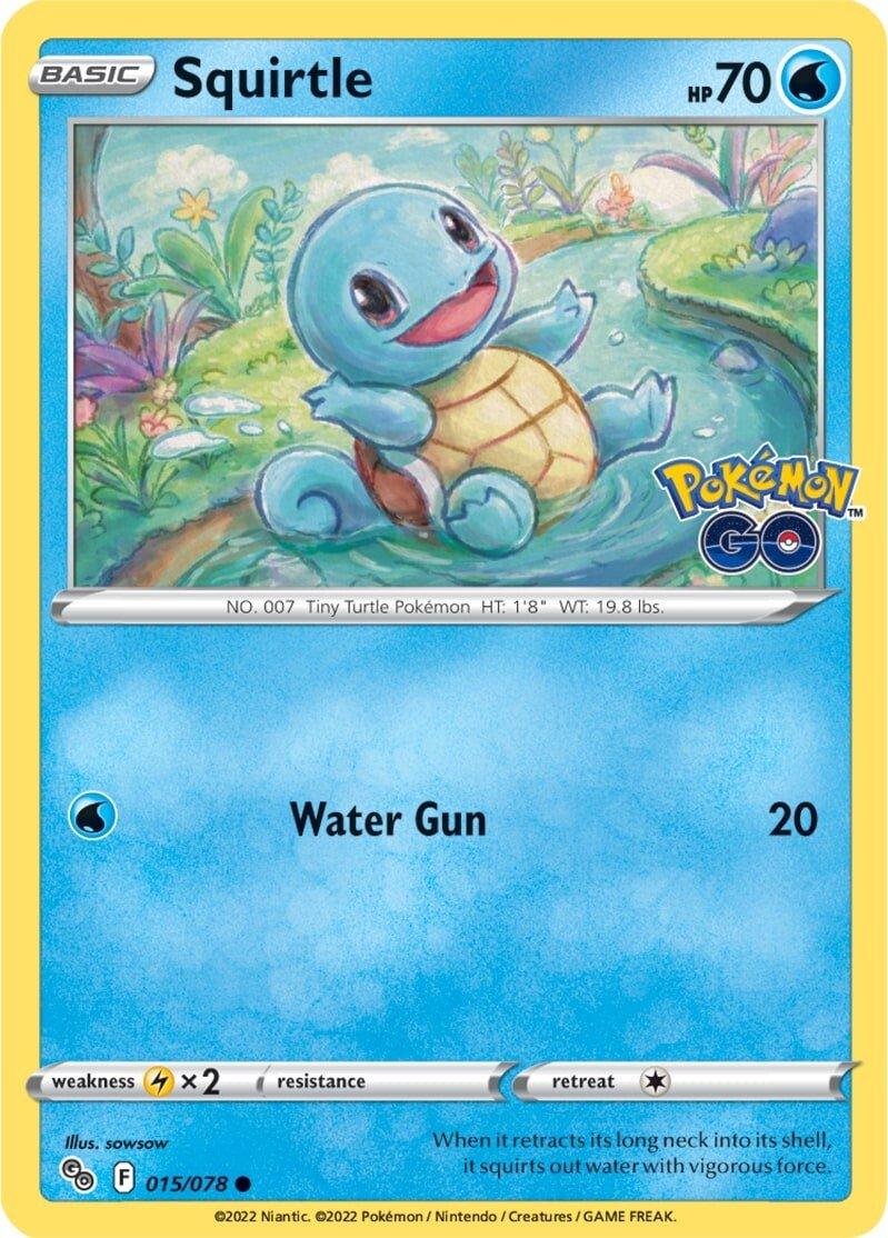 015, Common, Lightning [x2], Normal, Pokémon GO, Reverse Holofoil, Water Squirtle (015/078) [Pokémon GO] - Trading Card World